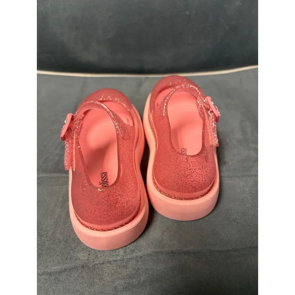 Mini Melissa Lola II BB toddler shoes in a glittery pink Size Toddler 7